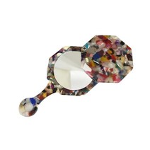 해피제이 빈티지 자개 깨짐방지 덮개있는 휴대용 손거울, 1개, 믹스