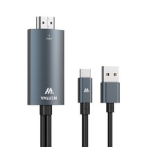 밸류엠 TYPE-C to HDMI MHL HDCP 4K UHD 60hz + USB 미러링 케이블, 1개, 2m