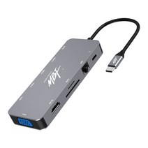 엠비에프 USB C TYPE 11 in 1 멀티 USB허브 MBF-UC11in1, 혼합색상