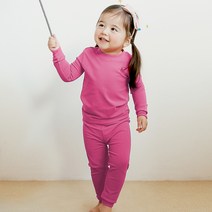 배냇베이비 아동용 데일리 솔리드 긴팔 실내복 상하의 세트