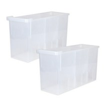 샤바스 정리대장 스마트 트레이 정리함 의류 앤 다용도 정리용 기본형 2p + 칸막이 4p 세트, 반투명, 1세트
