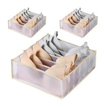 마켓A 서랍 속옷 칸칸 정리함 베이지 6칸, 3개
