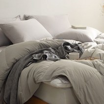 라셀렌 헝가리 거위털 다운90 빌리프 차렵 구스이불 800g, 라이트그레이