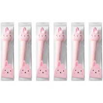 말랑말랑 스퀴시 중성펜, 래빗, 6개