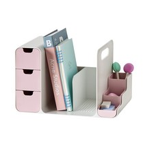아로망 수납 책상 책꽂이, PINK, 1개