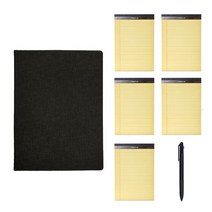 페이퍼랩 패드폴리오 A4 + 리갈패드 A4 50매 5p + 3색 볼펜, 패드폴리오(블랙), 리갈패드(랜덤발송), 1세트