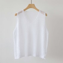 제니트 여성용 니츠 니트 그물 커버업 나시 조끼 j391