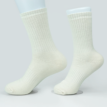 밀리엔 남성용 메리노울 장목 양말, 아이보리