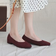 탑모델 스웨이드 데비르 베이직 스퀘어 펌프스 로우힐