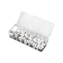 다용도 아크릴 이어폰 USB 케이블 정리함, 1개