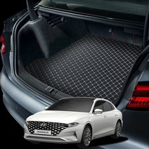 지엠지모터스 2020 뉴그랜져 퀼팅가죽 4D 트렁크 카매트, 블랙, 현대