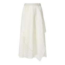 지컷 레이스 패널 밴딩 스커트 7252235001