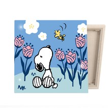 아이러브페인팅 피너츠 DIY CUBIC PAINTING 2525cm, 꽃향기 스누피, 1개