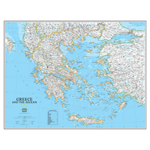 지도닷컴 내셔널지오그래픽 그리스전도 코팅형 소 110 x 78 cm 유럽지도, 1개