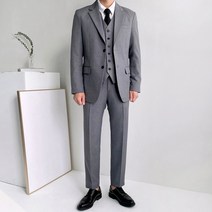 머시따 남성용 비스포크 자켓 + 조끼 + 팬츠 정장 세트