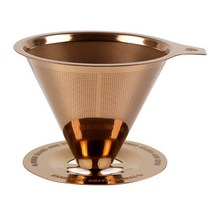 코맥 티타늄 코팅 스텐 이중망 커피필터 드리퍼 SFG1, 1개