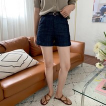 여성용 제닛프 생지 하프 팬츠 PT7583K15