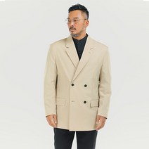 파이브엑스라지 남성용 빅사이즈 오버핏 노치드 더블 버튼 자켓