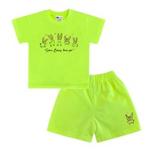 키즈크루 아동용 러브래빗 반팔티 + 반바지 세트