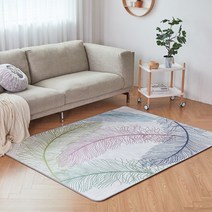 누리홈 리브 극세사 논슬립 사각 러그