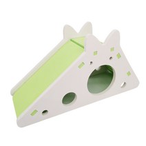 아리코 햄스터 기니피그 미끄럼틀 은신처 18.3 x 7 x 9.7 cm, 그린, 1개