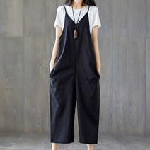 페이크 캐주얼 임산부 투피스 끈 멜빵바지 점프수트