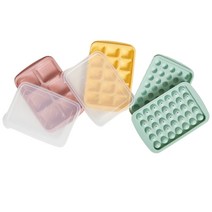 이지앤프리 아이스쏙 얼음트레이 6호 3종 세트 민트(35구) 옐로우(15구) 핑크(6구) 23 x 15.4 cm, 민트(35구), 옐로우(15구), 핑크(6구)