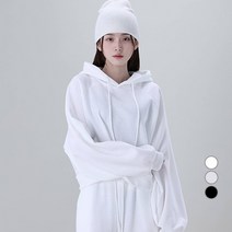 어썸어라운드 여성용 기모 무지 나그랑 후드 티셔츠