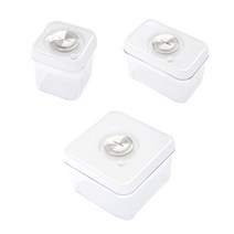 VAKUEN 진공 밀폐 멀티 컨테이너 Basic 3종 세트, 1세트, Basic 밀폐용기 0.5L + 1L + 1.5L