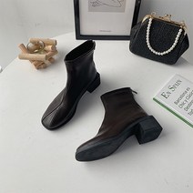 몬드스팟 여성 포렐 사각코 사선 절개 앵글부츠 3cm YT_RB907_MA