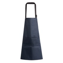 심플 무지 데일리 작업복 주방 앞치마, 네이비, 1개