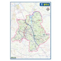 지도닷컴 경기도 광주시 코팅 관내도 110 x 150 cm, 1개