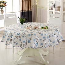 알럽홈 앤틱플라워 원형사각 방수 식탁보, Type5, 원형 135cm