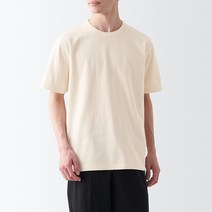 무인양품 남성용 MUJI 워싱 태번수 크루넥 반소매 티셔츠 ABA41A3S