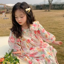 베이비맥스 여아용 멜로 파스텔 플라워 원피스 R5283