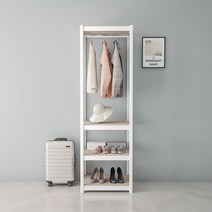 홈던트 하우스 드레스룸 4단 행거 행거봉1 600 x 500 x 1950 mm, 화이트