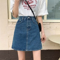 페이토 올 매치 슬림 A라인 데님 스커트