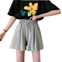 여성용 Rogar 트레이닝 밴딩 와이드 홈웨어 반바지