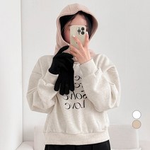 밀키버터 여성용 베이직 후드 워머