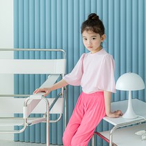 루디아키즈 여아용 엔젤 반팔 티셔츠