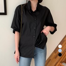 베러스윗 여성용 베이직 오버핏 카라 셔츠