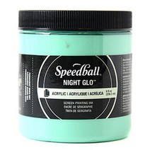 스피드볼 아크릭 실크스크린 야광잉크, Night Glo Green, 236.2ml