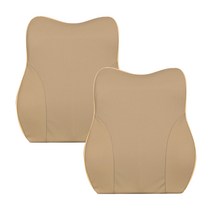 카템 힐링 차량용 허리 등쿠션 CT144 38.5 x 45 cm, 베이지, 2개