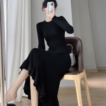 루나걸 르멜 프릴 니트 원피스