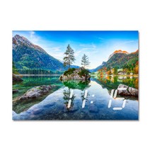 홈마인 LED 시계 캔버스 프린팅 액자 자연 A3, A3-HM-ECO-10