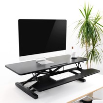 [varidesk] 루나랩 높이조절 모션 데스크 거치형 LITE 스탠딩 컴퓨터 책상 910, 블랙