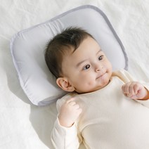 베베누보 멜라 필로우 이탈방지 베이직 신생아 베개, 라이트그레이