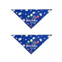 마켓에이 반려동물 생일파티 스카프 2p, 블루