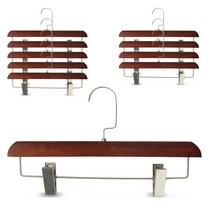 마켓플랜 월넛 다용도 정장 바지걸이, 10개입
