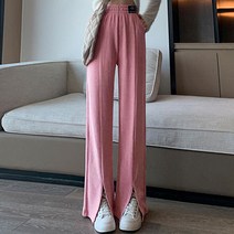 구디프 여성용 슬릿 포인트 와이드 코듀로이 팬츠 롱